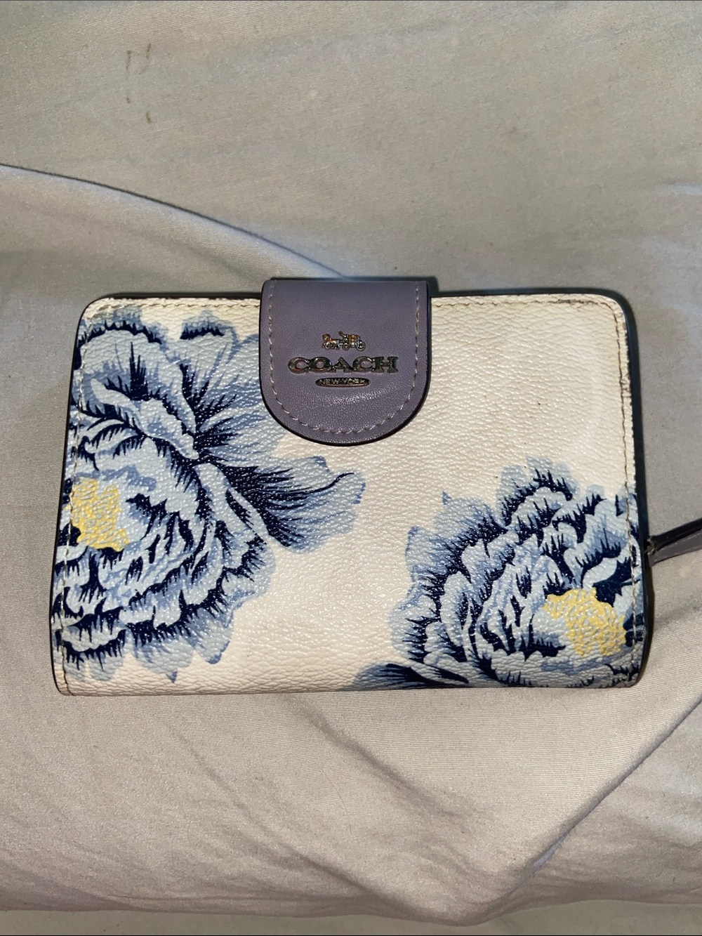 Coach X Kaffe Fassett Floral Medium Snap Wallet EUC